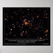 GravitationallyLensedQuasarInGalax Poster