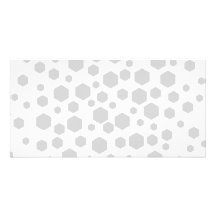 Gray Hexagons. Custom Photo Card