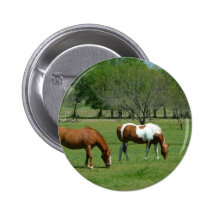Grazing Horses Scene Pin