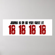 Great 18th Birthday Party Banner Custom Name Posters