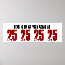 Great 25th Birthday Party Banner Custom Name Print