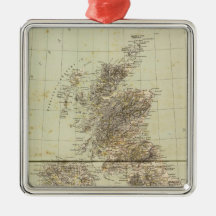 Great Britain Atlas Map Christmas Tree Ornament