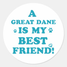 Great dan round sticker