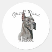 Great Dane (blue) Mum 2 Sticker
