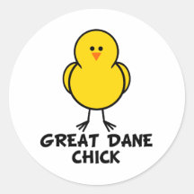 Great Dane Chick Stickers