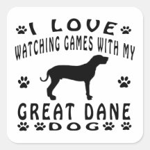 Great Dane designs Square Sticker