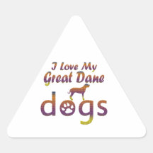 Great Dane designs Triangle Stickers