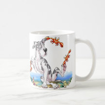 Great Dane Kinda Crabby Harlequin UC Mugs