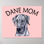 Great Dane Mum Blue UC Print