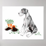 Great Dane Naughty Pup MerleB UC Posters