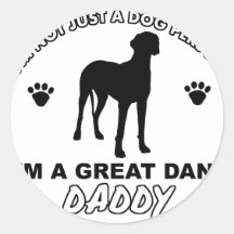 GREAT DANE.png Round Stickers
