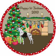 Great Dane Puppy's 1st Christmas Ornament 2010 Cut Outs