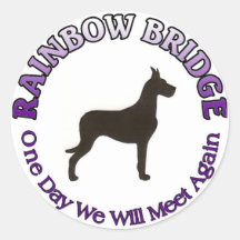 GREAT DANE RAINBOW BRIDGE SYMPATHY STICKER