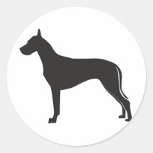 Great Dane Round Sticker
