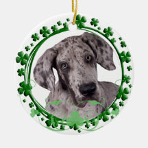 Great Dane St. Patrick's Day Ornament