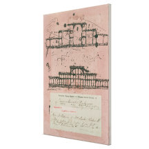 Great Exhibition, 1851: first sketch for the build Canvas Prints