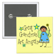 Great Grandmas Are Angels Gifts (Afro-American) Buttons