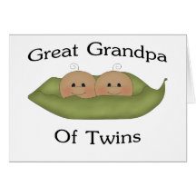 Great Grandpa Of Twins Card