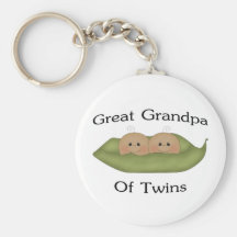Great Grandpa Of Twins Keychains