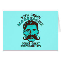 Great Moustache Greeting Cards