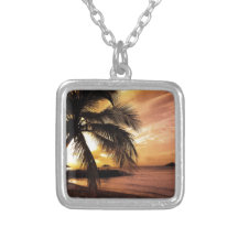 Great Sunset at the Beach Personalised Necklace