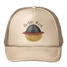 Great Work Smiling Face Trucker Hats
