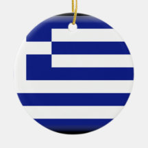 Greece Flag Christmas Tree Ornament