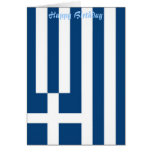 Greece flag happy birthday cards