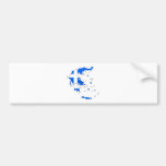 Greece Flag Map full size Bumper Stickers