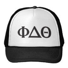 Greek Letters- Black Trucker Hat