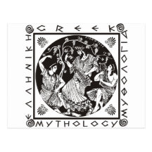 Greek Mythology (black) Post Card
