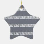 Greek Pattern custom ornament