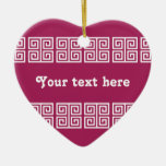 Greek Pattern custom ornament