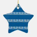 Greek Pattern custom ornament