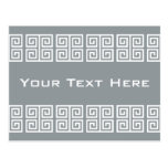 Greek Pattern custom postcard