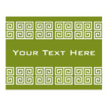 Greek Pattern custom postcard