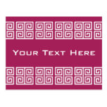 Greek Pattern custom postcard
