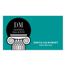 Greek Pillar  Real Estate Business Card Template