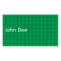 Green 2 tone Polka Dot Business Card