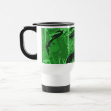Green Abstract. Coffee Mug