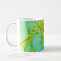 Green Abstract Mugs