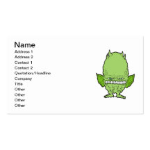 Green Alien Business Cards