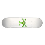 Green Alien monster Skate Deck
