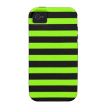 Green and Black Stripe iPhone 4 Cases