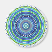 Green and Blue Fridge Magnets