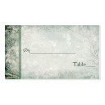 Green and Ivory Floral Placecards Business Cards