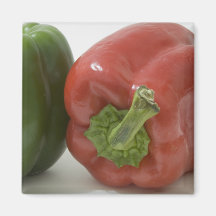 Green and Red Bell Peppers Magnet