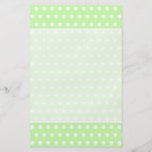 Green and White Polka Dot Pattern. Spotty. Flyers