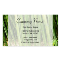 Green Bamboo Asian Business Card