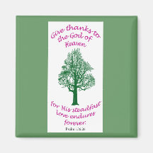 Green bible verse magnet